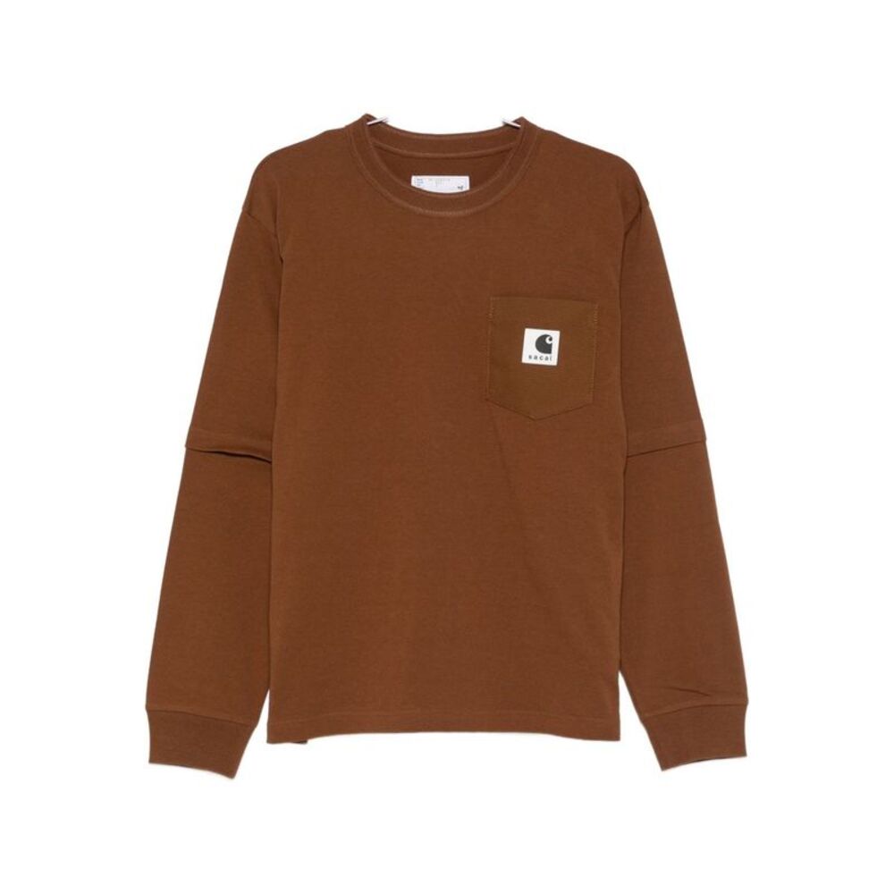 Sacai X Carhartt Wip Men Logo Cotton T-Shirt